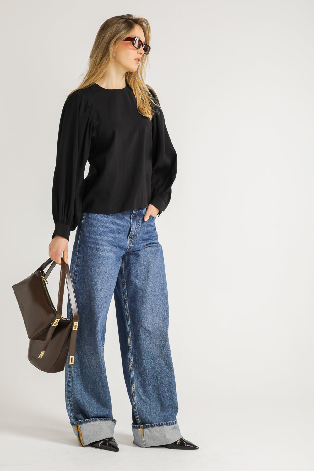 Blouse with Volume Sleeves
