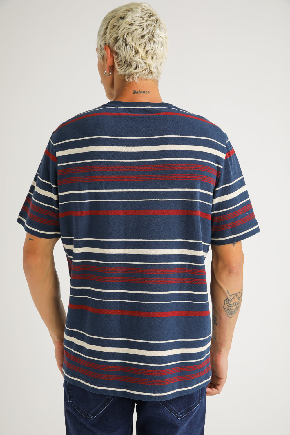 Striped Crew Neck T Shirt
