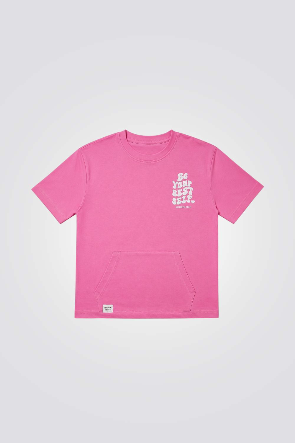 Graphic Print T-Shirt with Kangaroo Pocket Detail