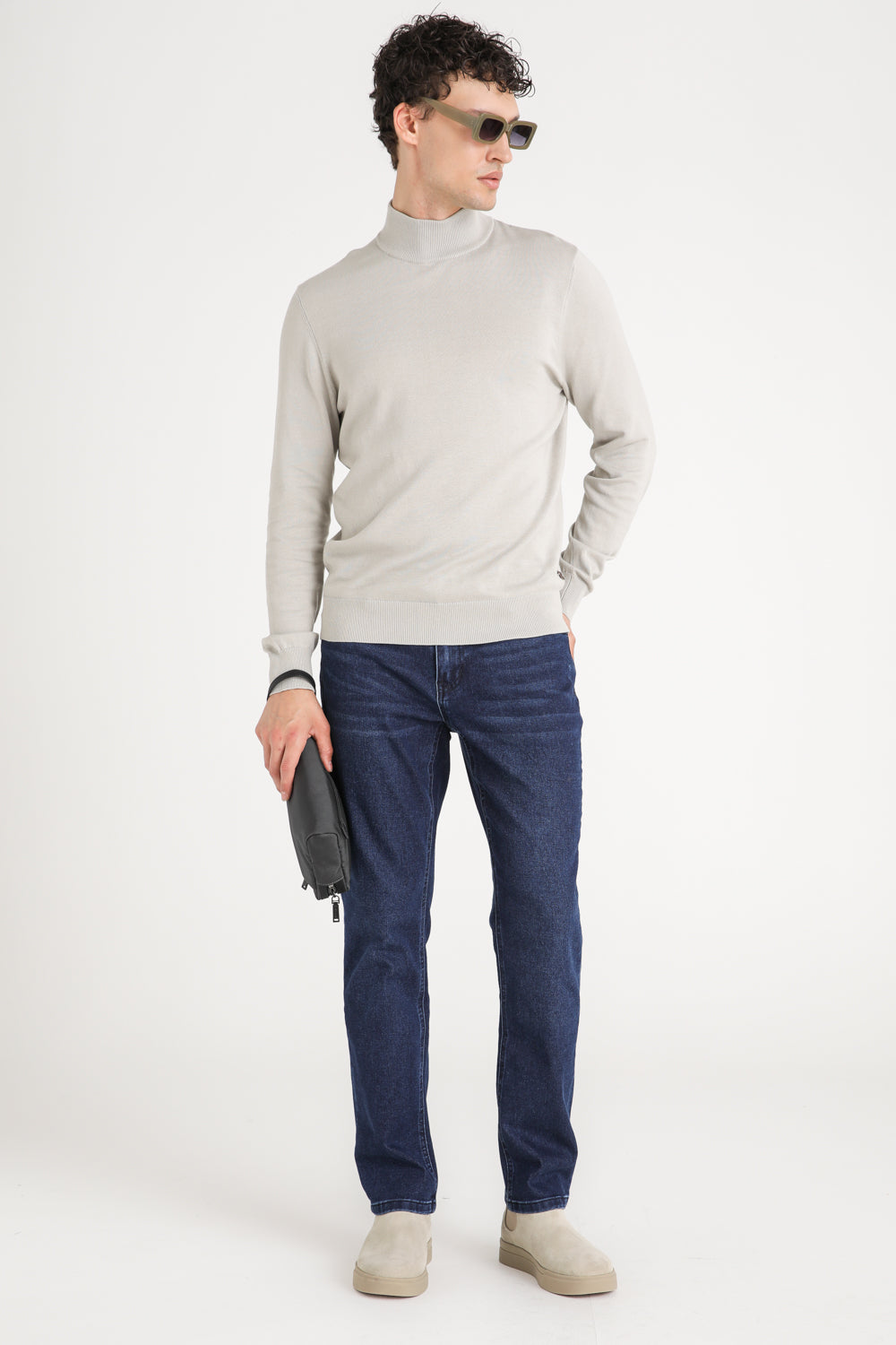 Straight Leg Denim Jeans