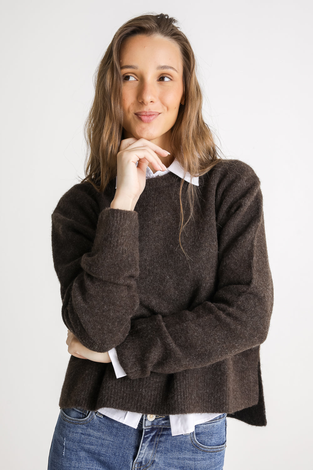 Cropped Knit Sweater