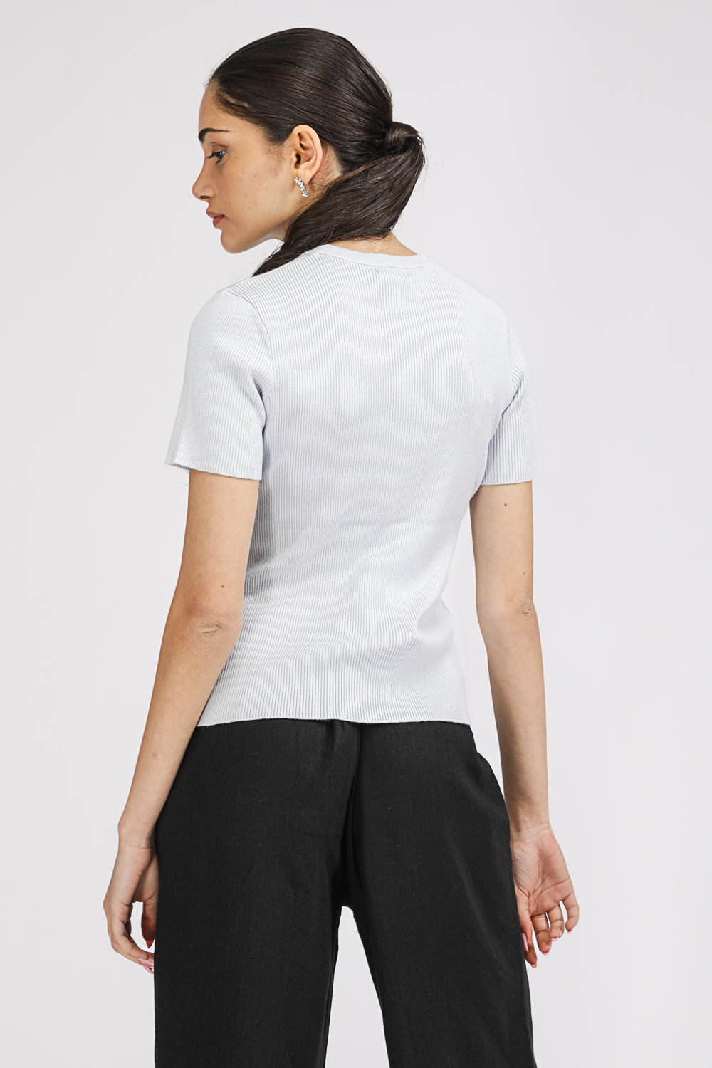Rib Knit T Shirt