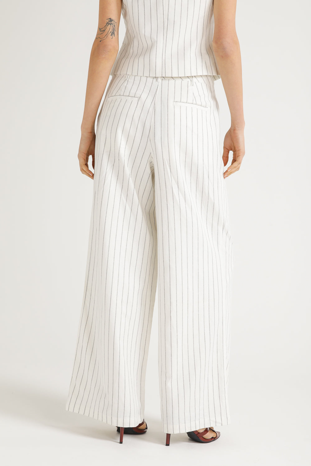 Pinstripe Tailored Pants