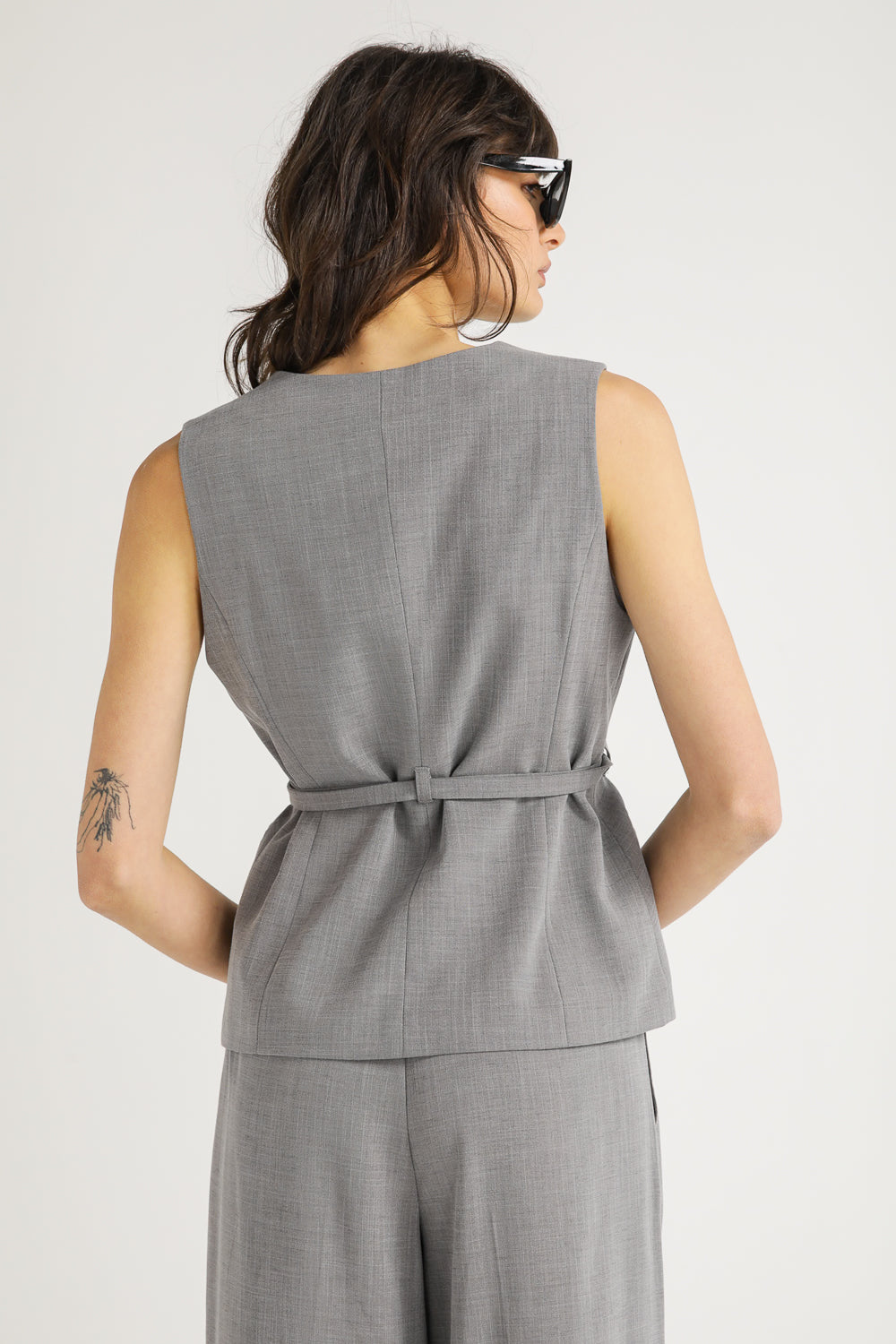 Tailored Belted Vest