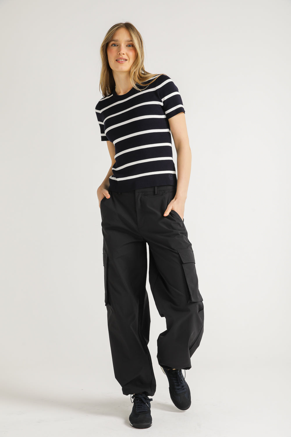 Striped Rib Knit Tee