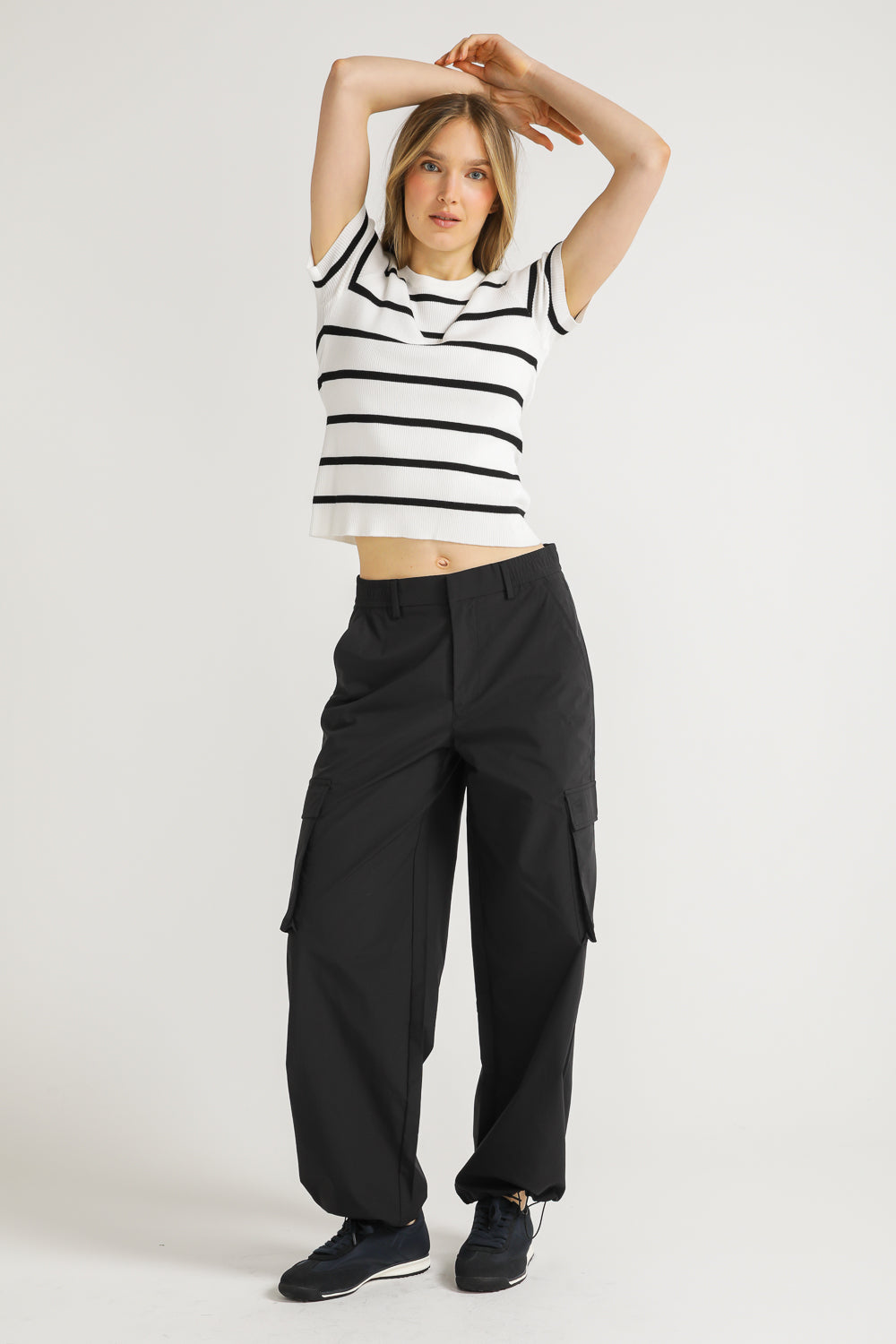 Striped Rib Knit Tee