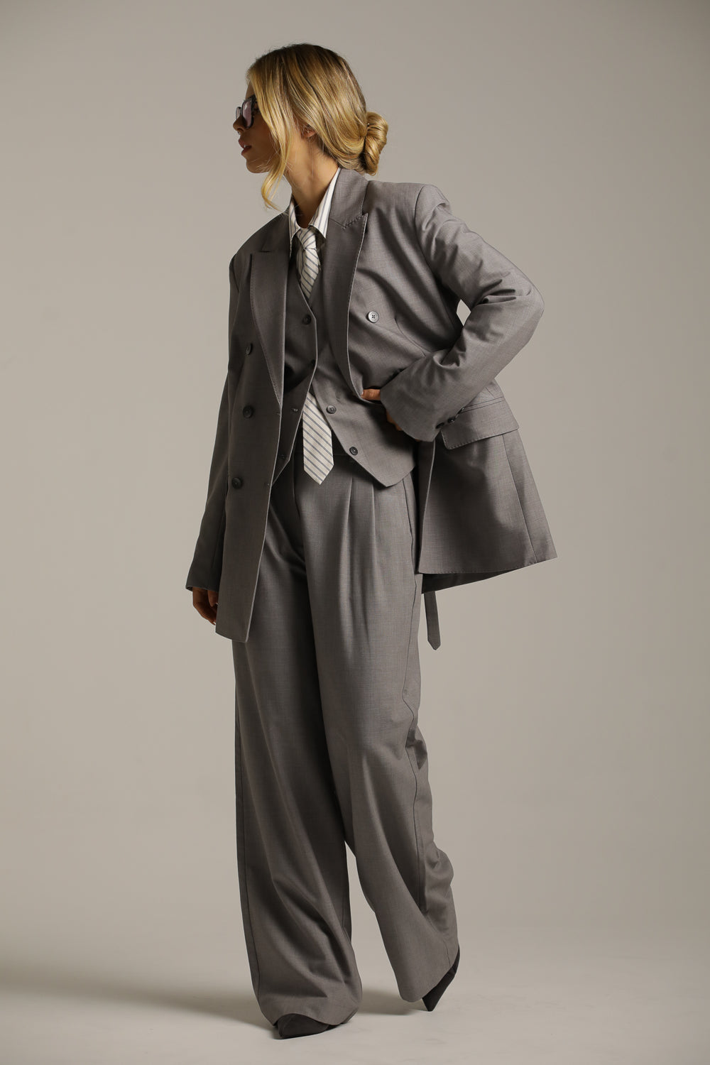 Oversized Blazer With Waist Belt