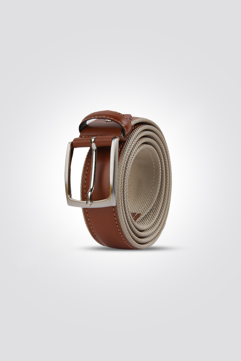 Leather Belt Silver Buckle