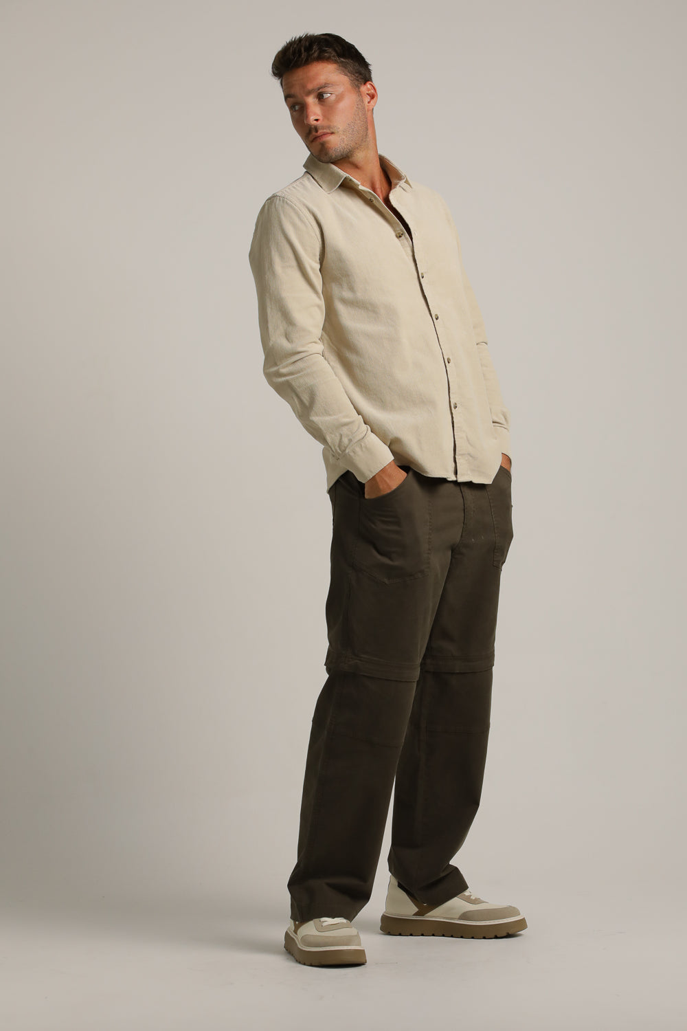 Men’S Button-Up Corduroy Shirt