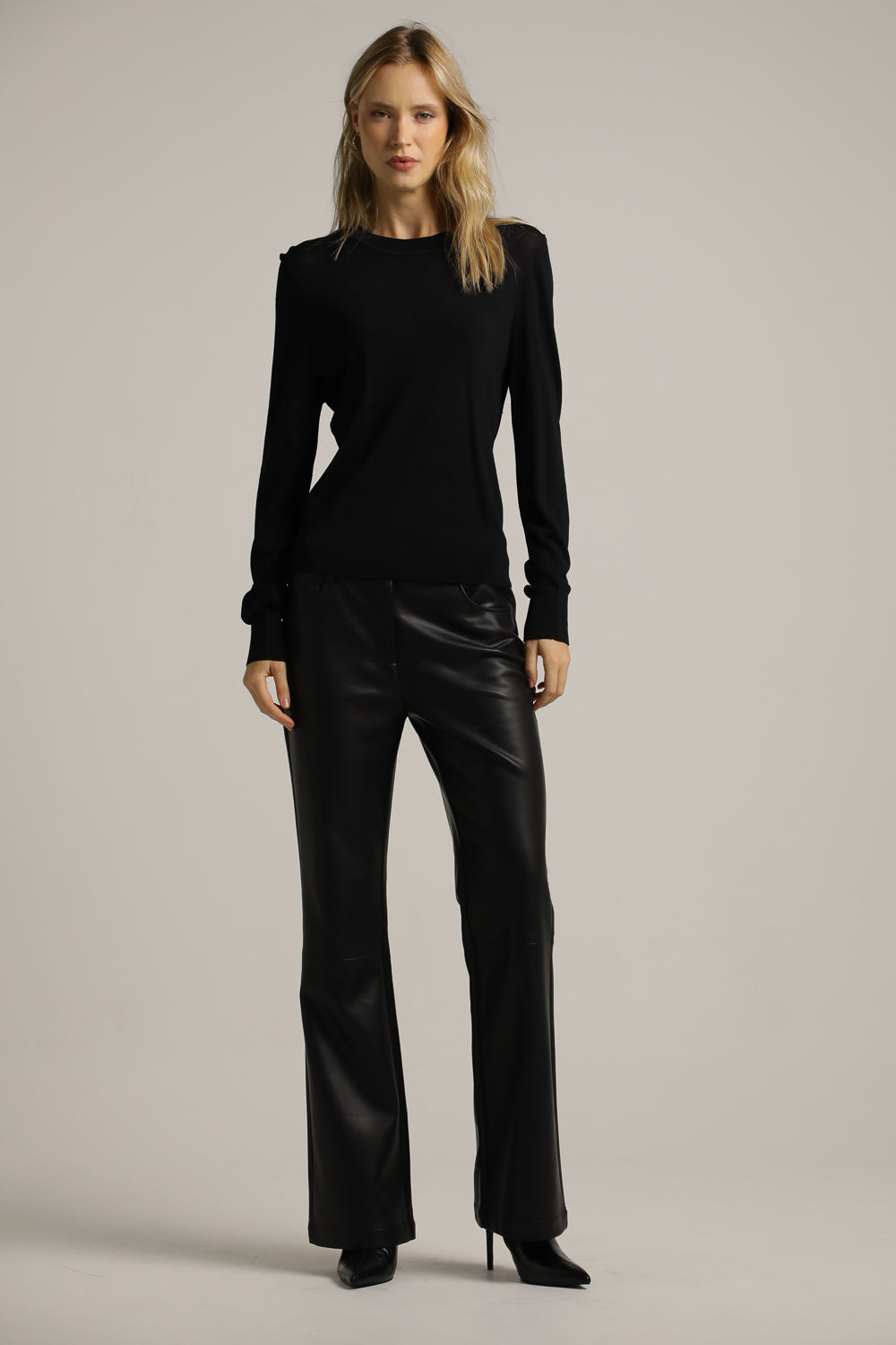 Semi-Sheer Fine Knit Top