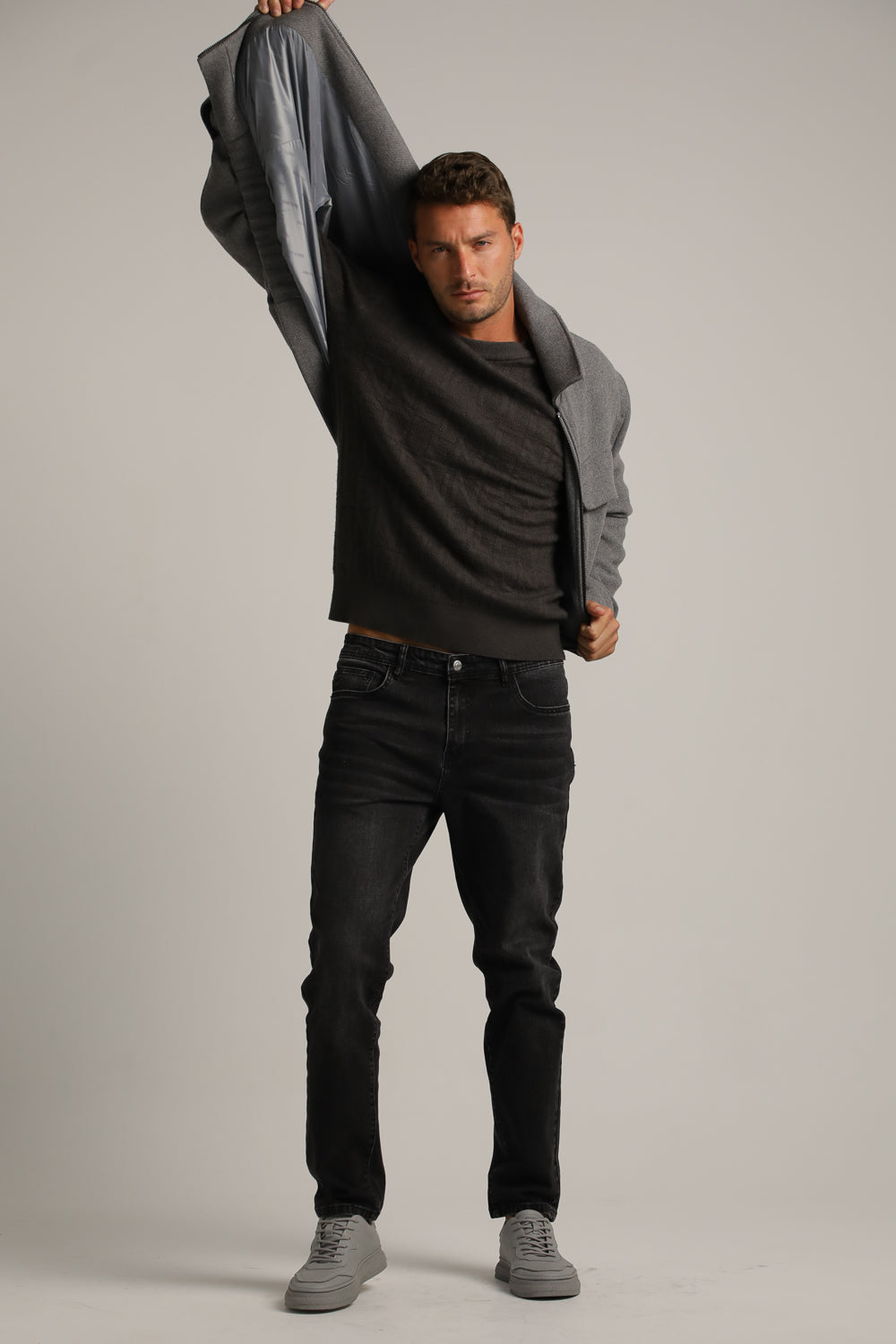 Bomber Jacket In Wool-Like Look