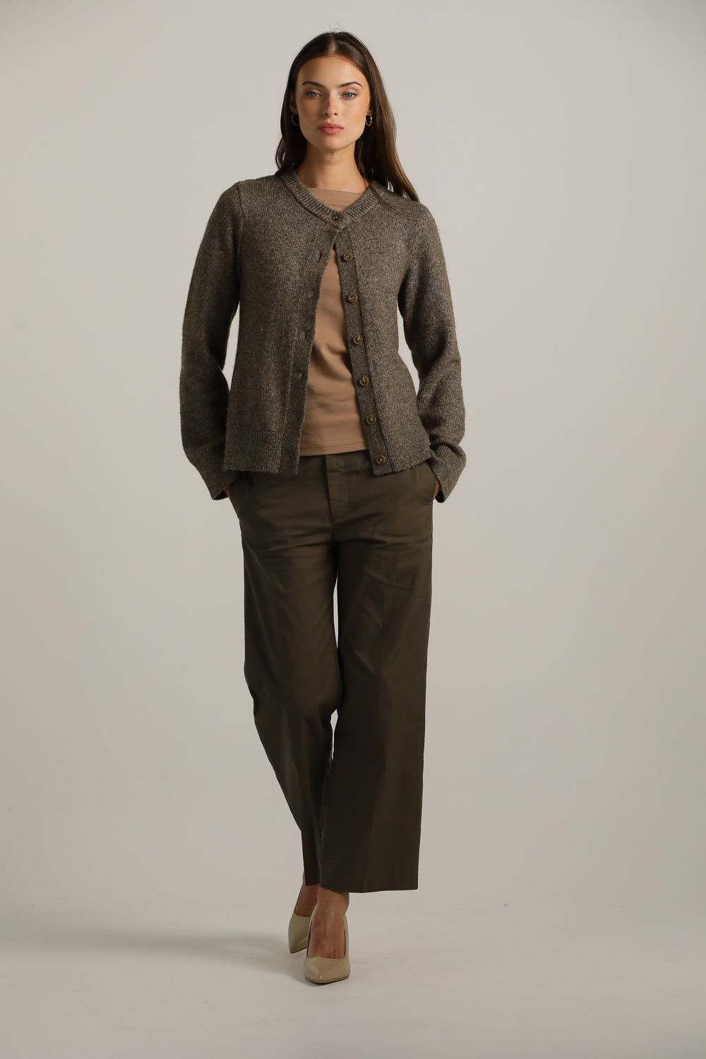 3/4-Sleeve Boat-Neck T-Shirt In Cotton