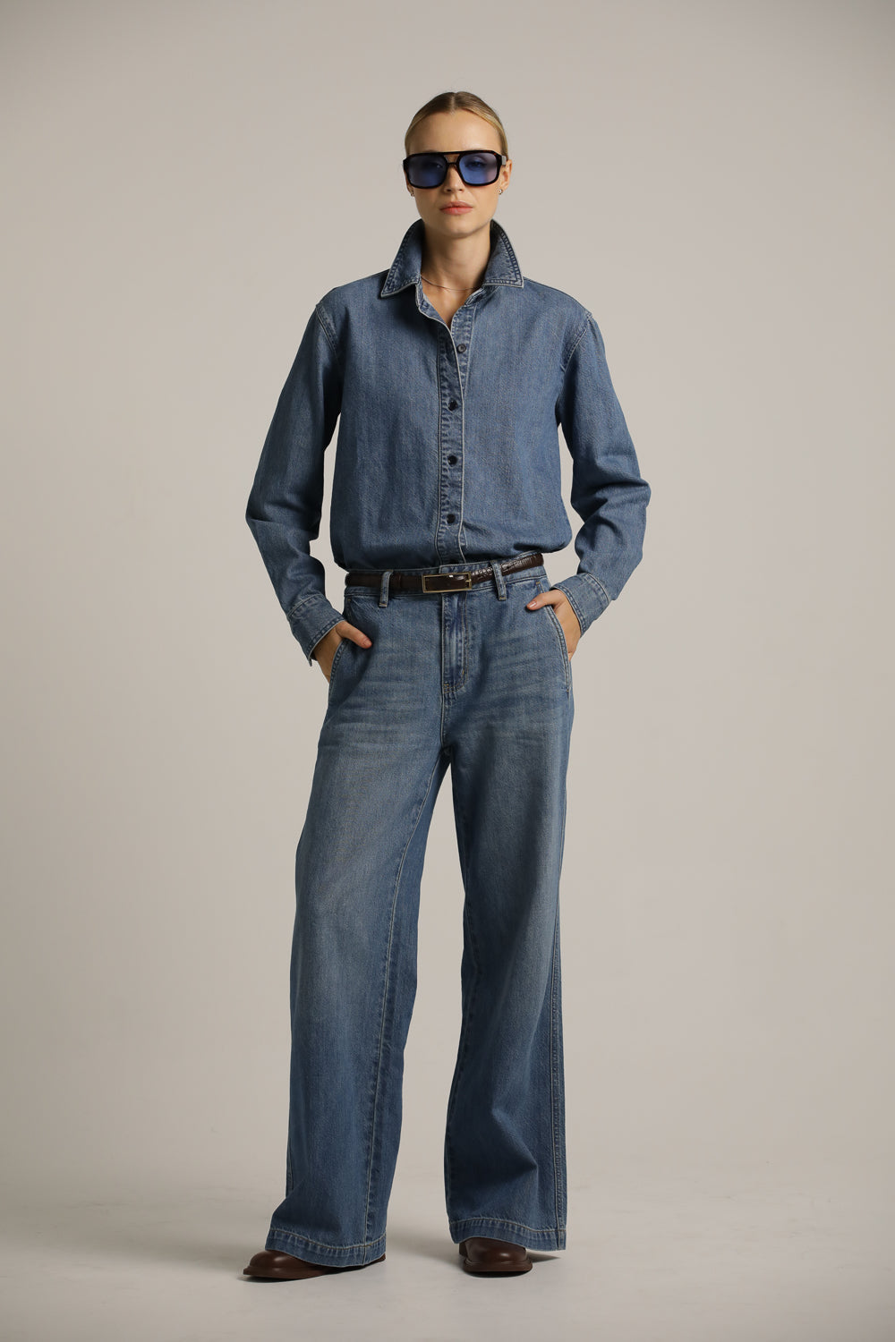 Relaxed Denim Shirt In Cotton