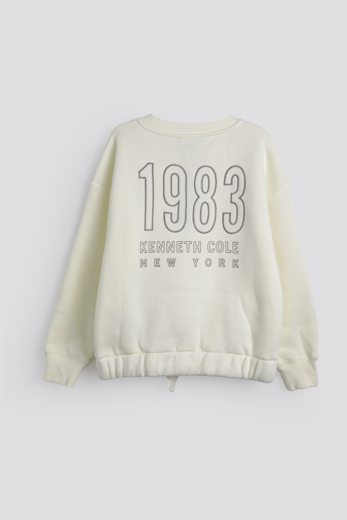 Cropped Sweatshirt With Drawstring Hem