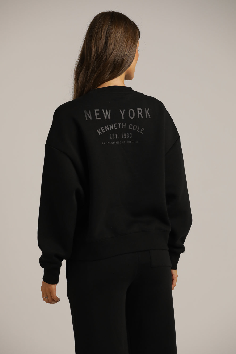 Branded Sweatshirt With Rib Hem
