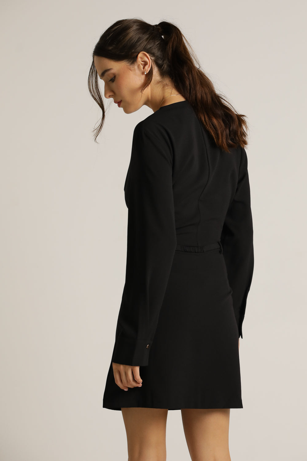 Tailored Dress With Belt