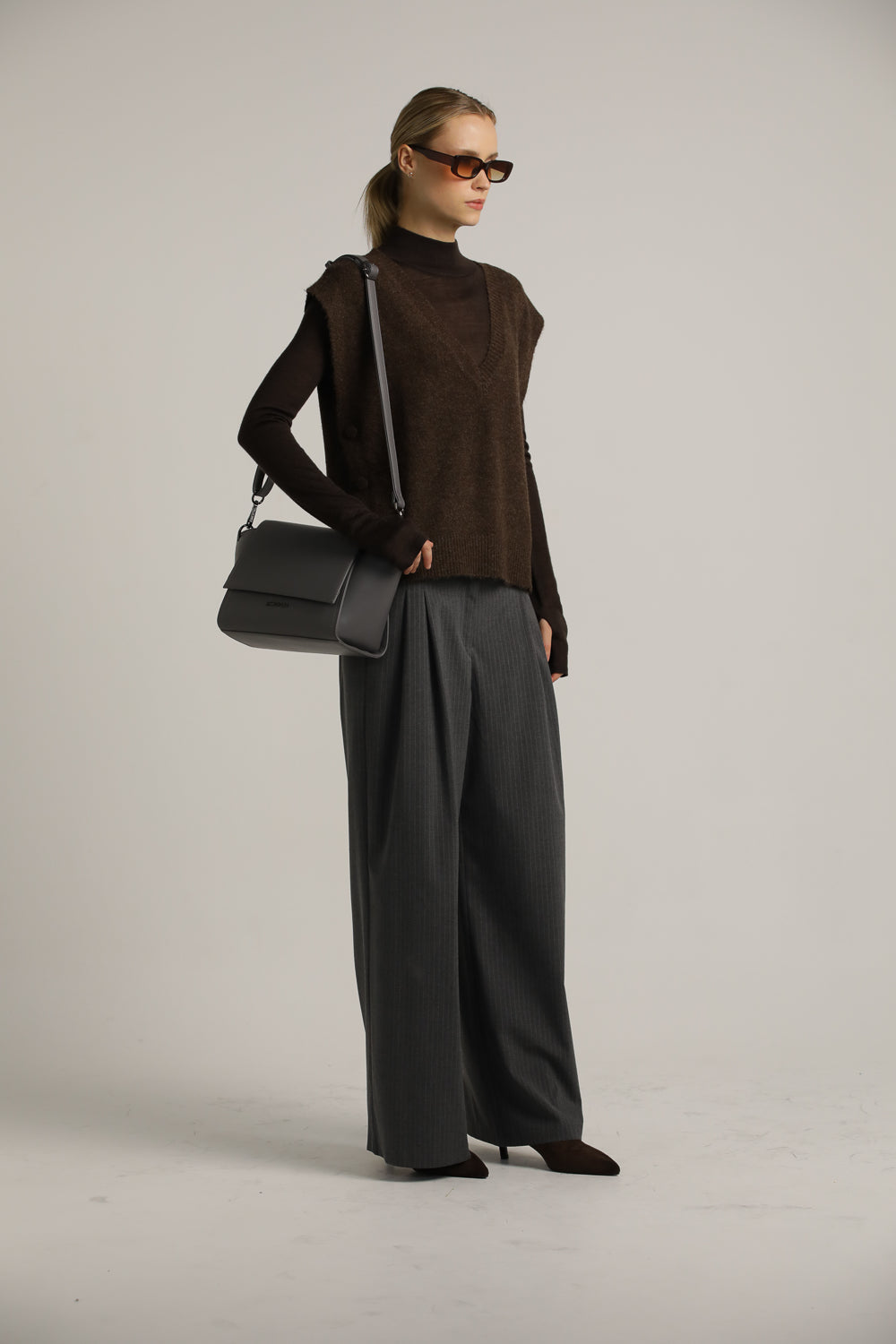 Sleeveless Ribbed Knitted Vest