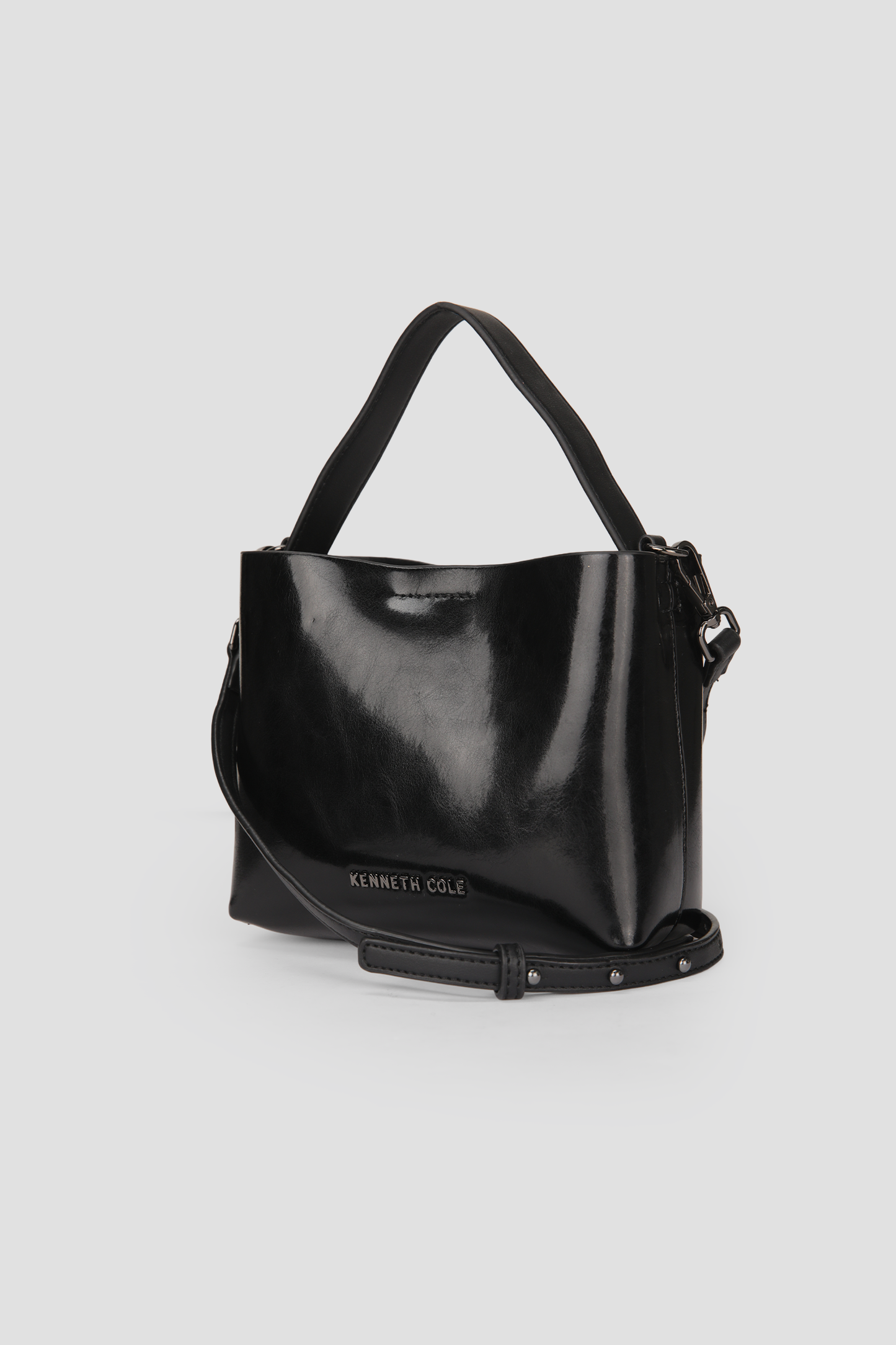Glossy Top Handle Bag