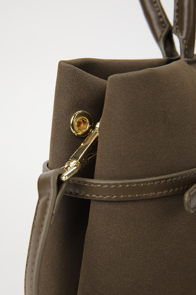 Structured Faux Leather Handbag
