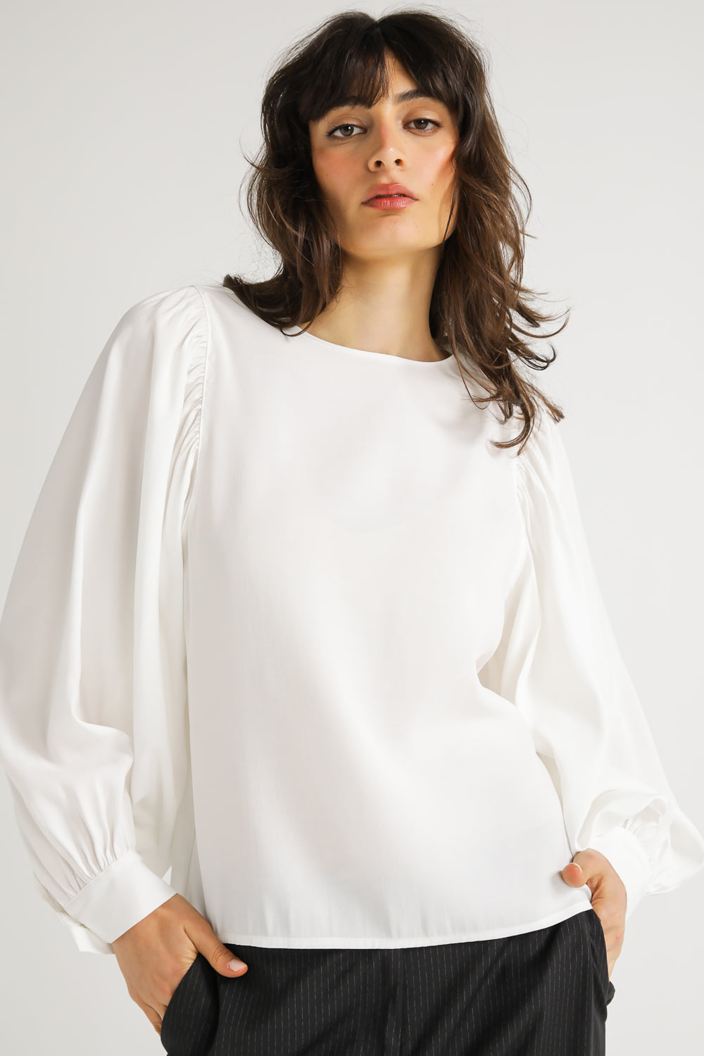 Blouse with Volume Sleeves