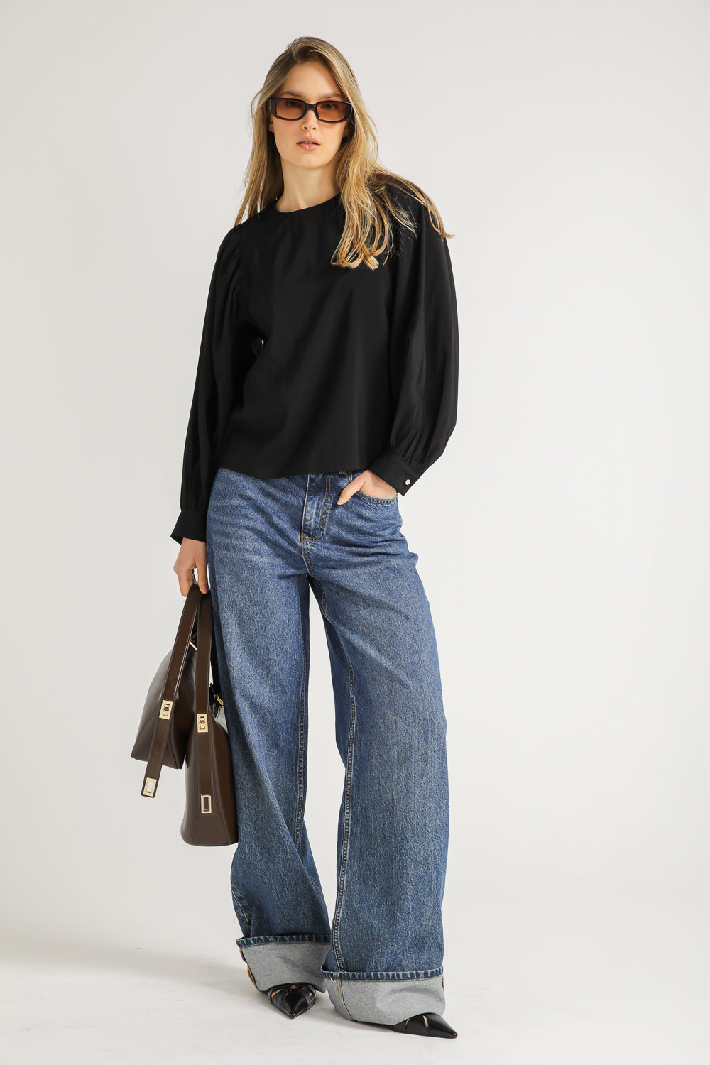 Blouse with Volume Sleeves