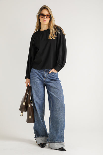 Blouse with Volume Sleeves