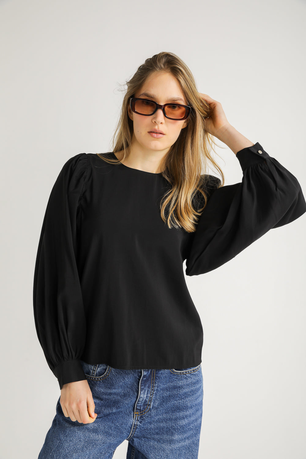 Blouse with Volume Sleeves