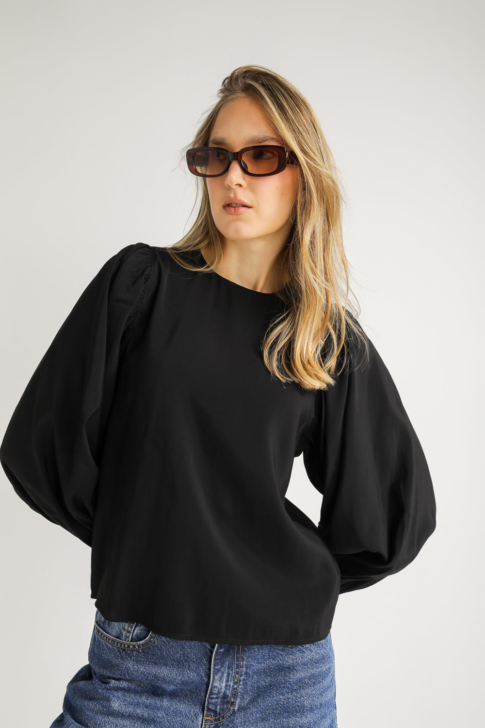 Blouse with Volume Sleeves