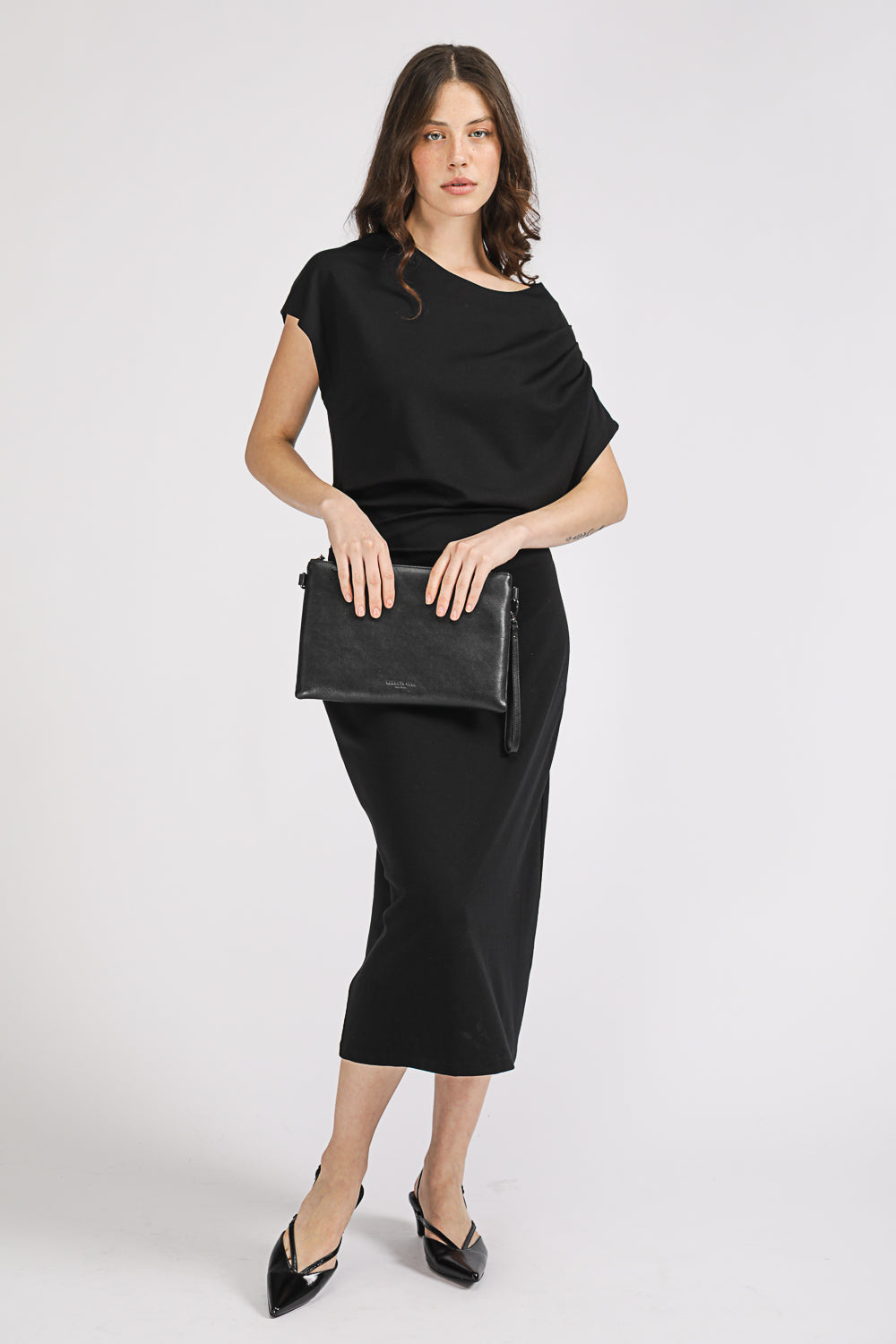 Draped Midi Dress