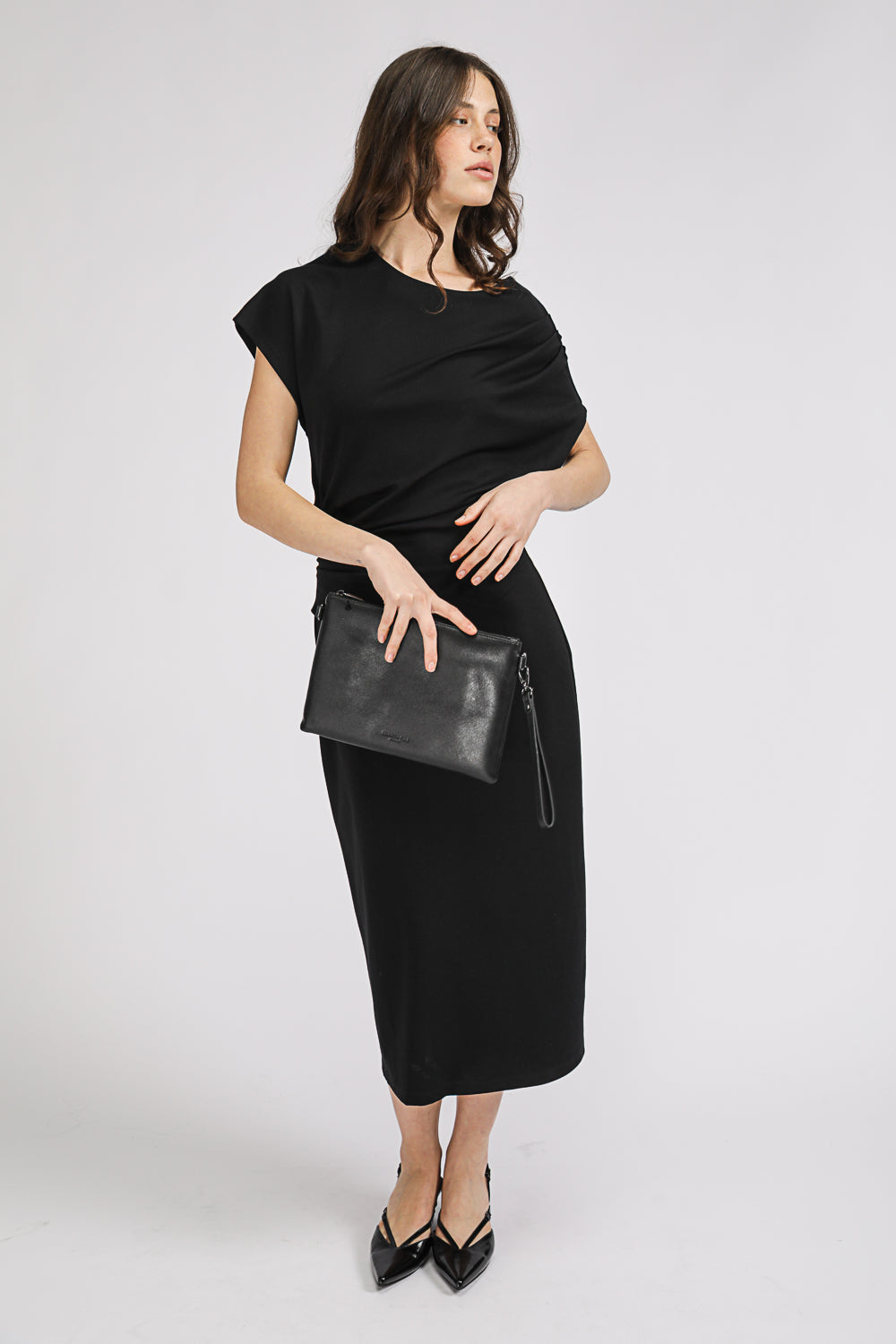 Draped Midi Dress