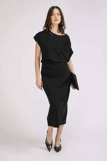Draped Midi Dress