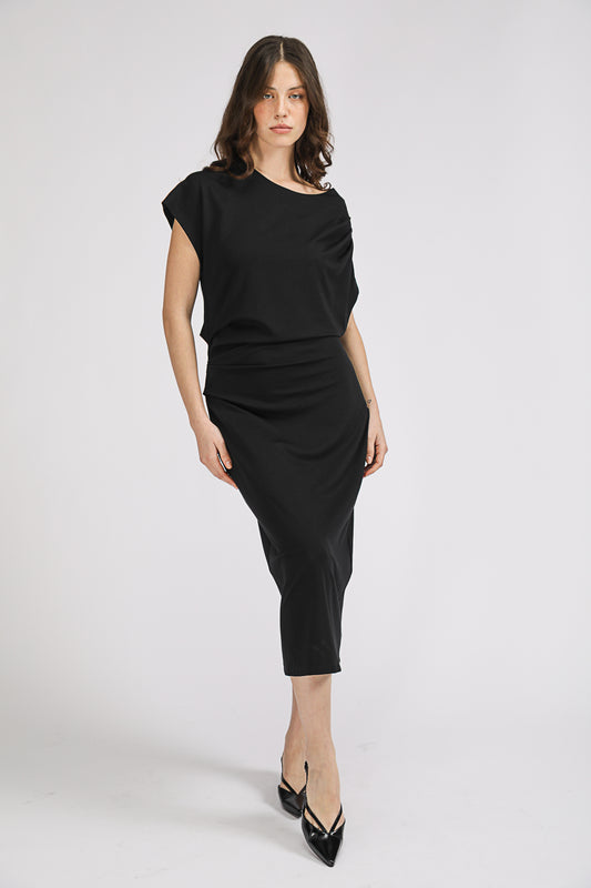 Draped Midi Dress