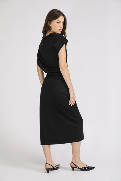Draped Midi Dress