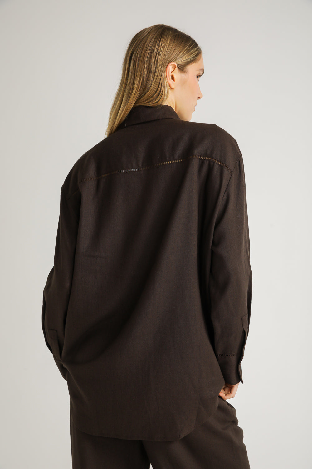 Buttoned Shirt with Lace Finish