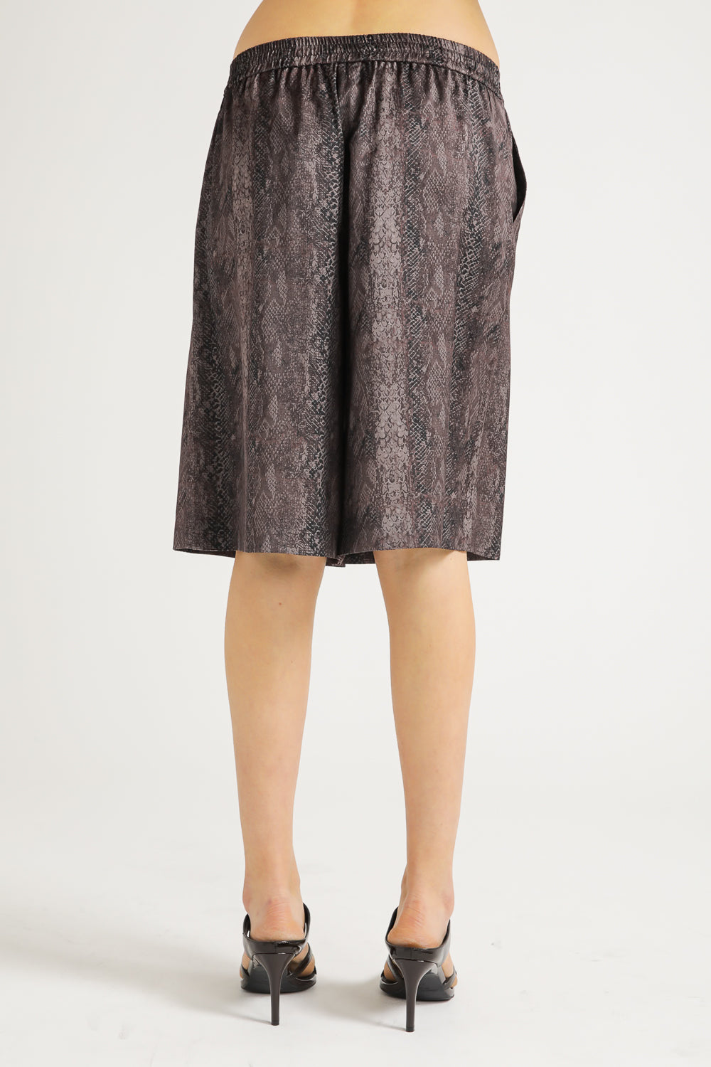 Snake Print Bermuda Shorts
