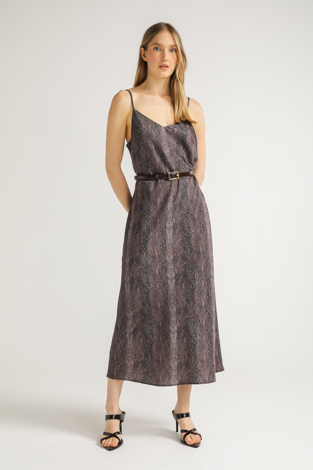 Snake Print Maxi Dress