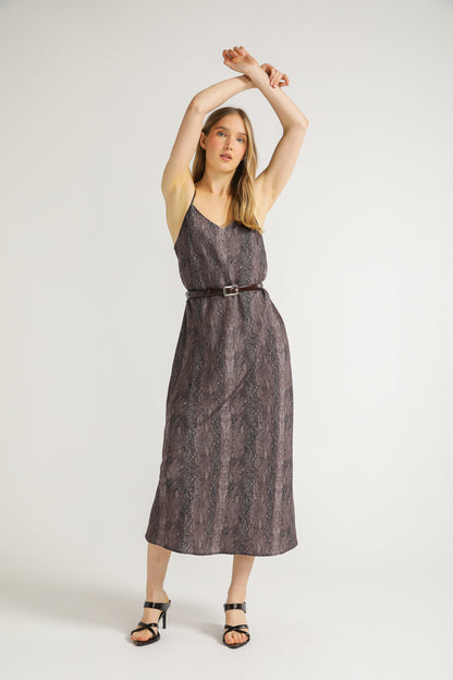 Snake Print Maxi Dress