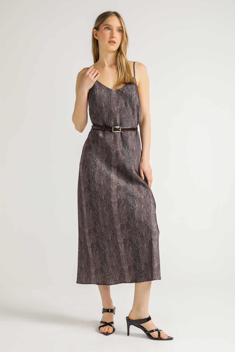 Snake Print Maxi Dress