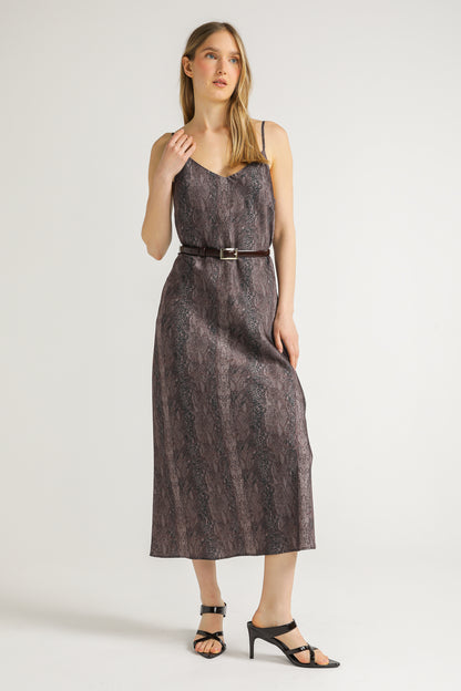 Snake Print Maxi Dress