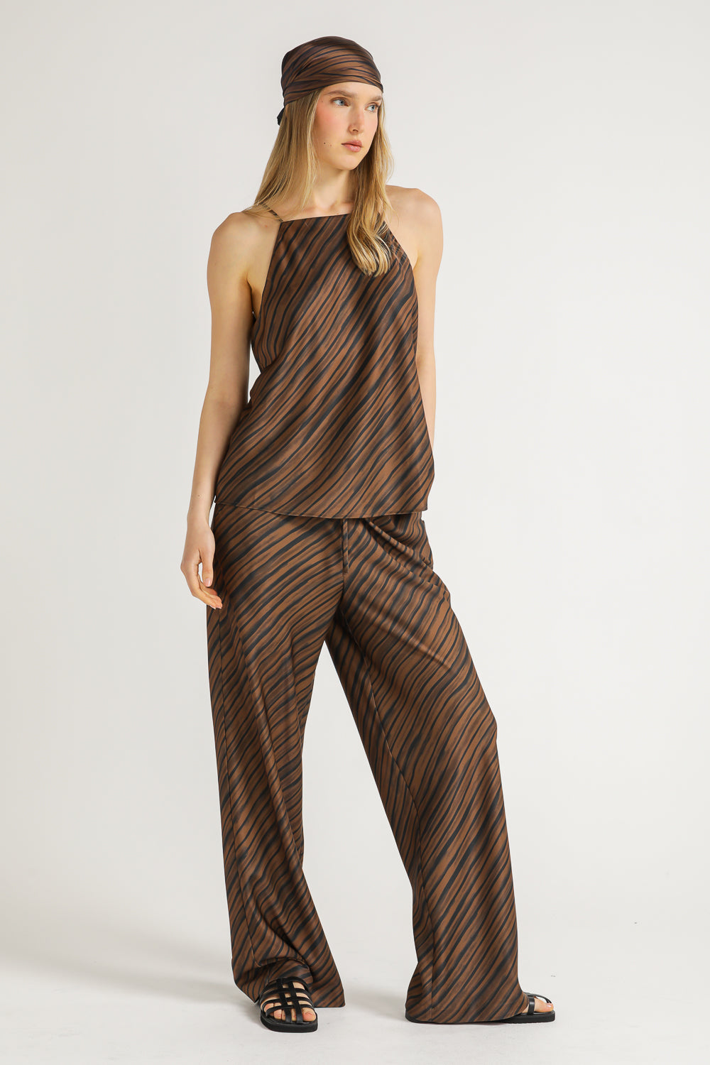 Striped Print Pants