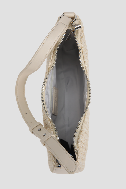 Woven Half Moon Shoulder Bag