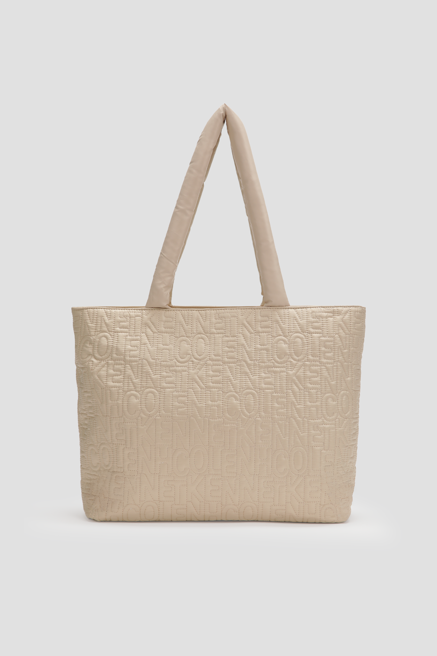 Quilted Logo Print Tote Bag