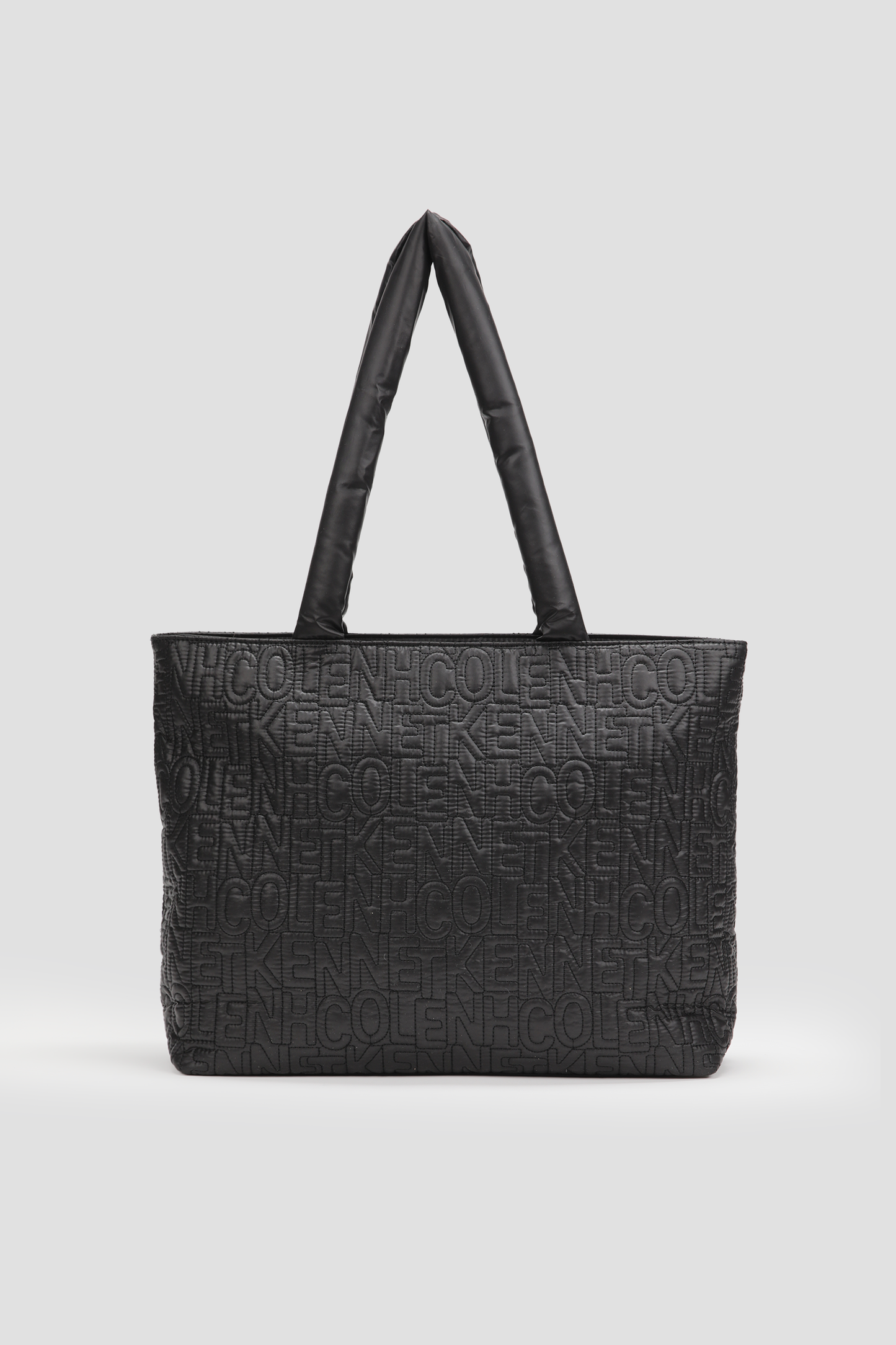 Quilted Logo Print Tote Bag