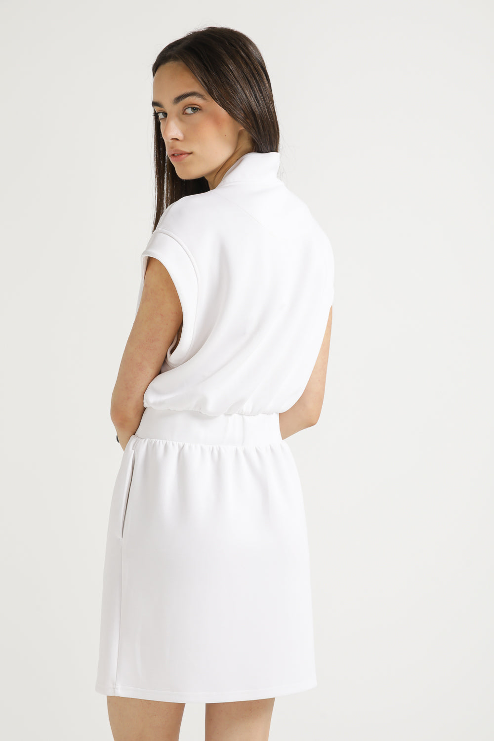 Zip Front Mini Dress