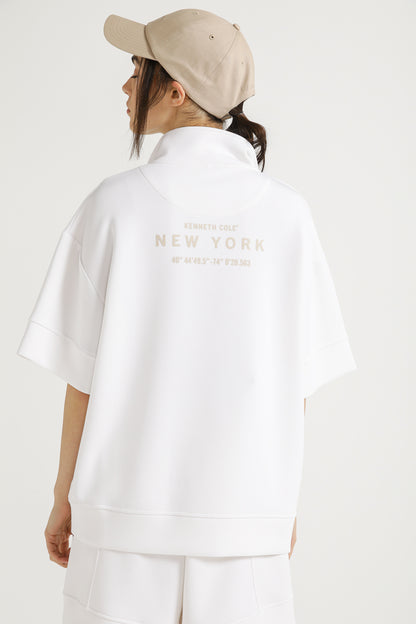 Interlock Half Zip Top