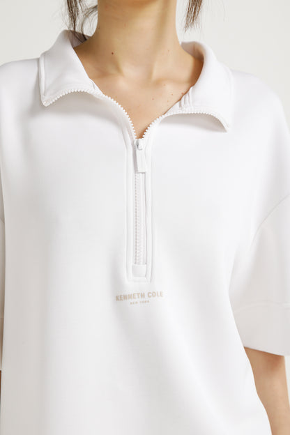 Interlock Half Zip Top