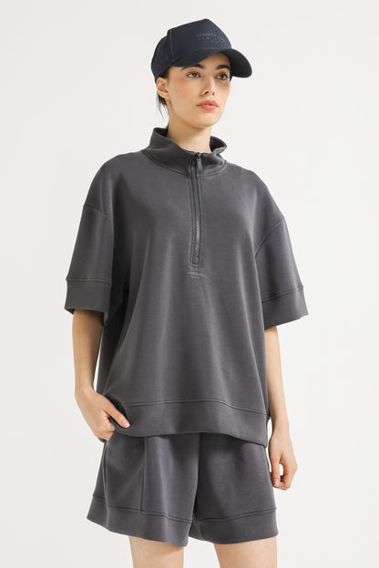 Interlock Half Zip Top