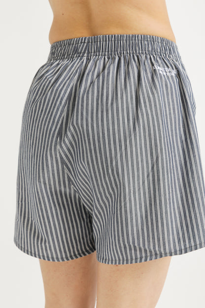 Pinstripe Cotton Shorts