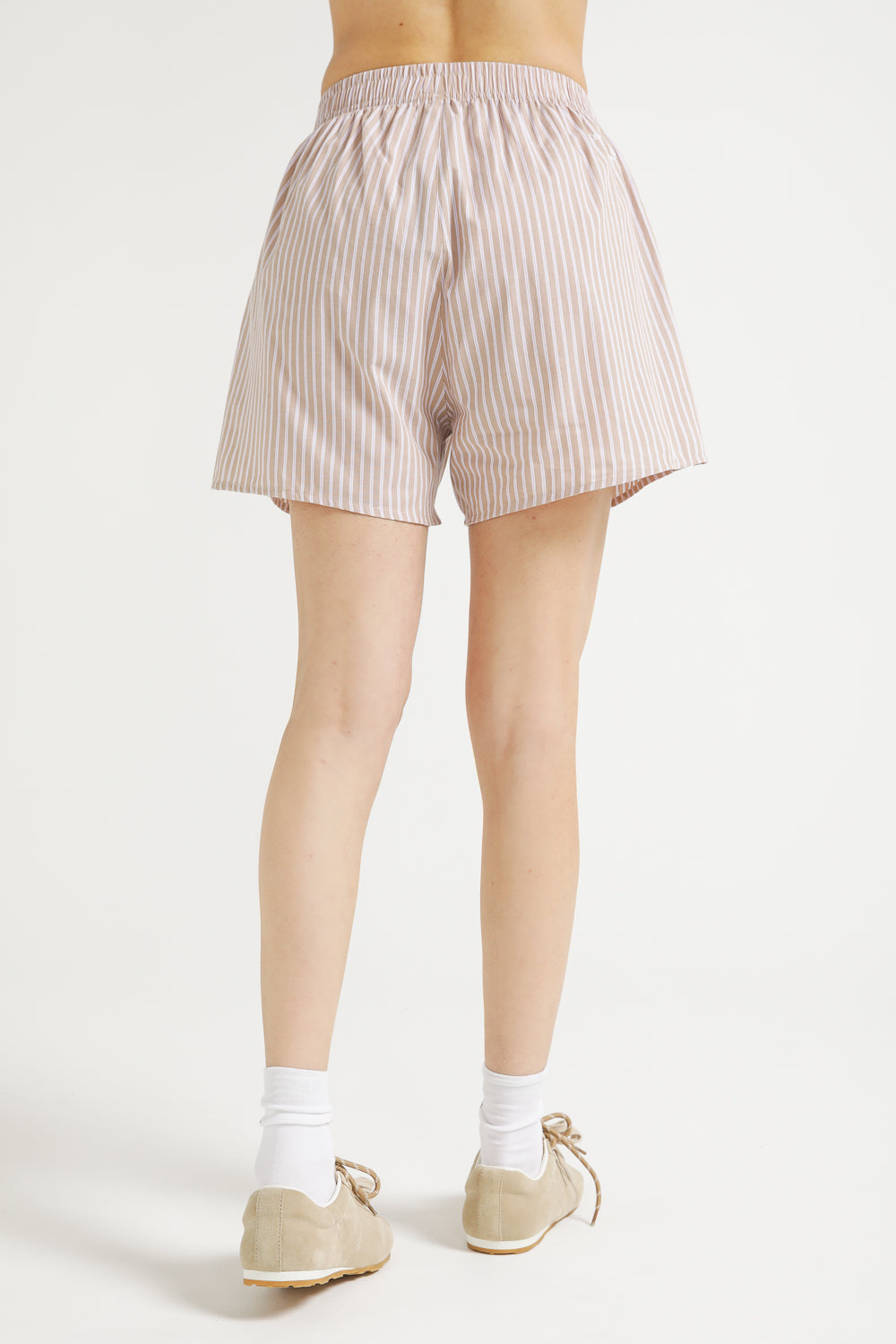 Pinstripe Cotton Shorts