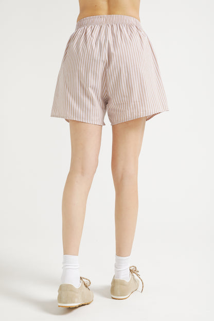 Pinstripe Cotton Shorts